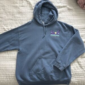 Blue Hoodie with Graphic Design